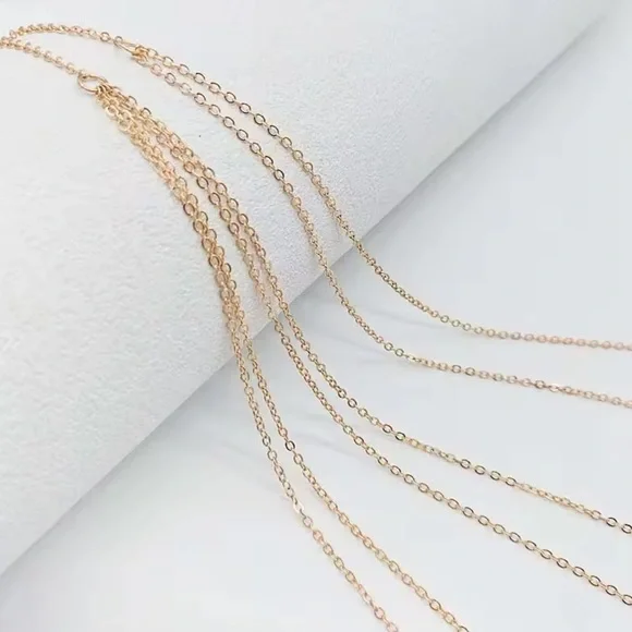 Anthropologie Black Bikini Top with Gold Chain Accent - Picture 4 of 7